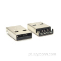 Conectores USB Plugue Macho Plástico Preto